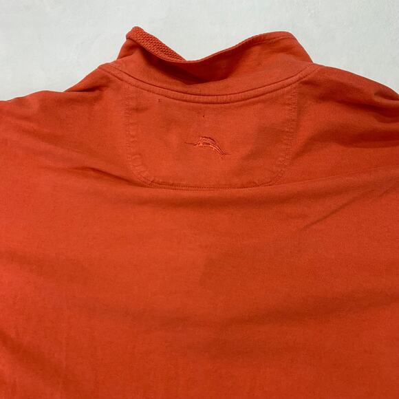Tommy Bahama Mens Sz XXL Orange 1/4 Zip Long Sleeve Sweatshirt Super Soft - Picture 4 of 9